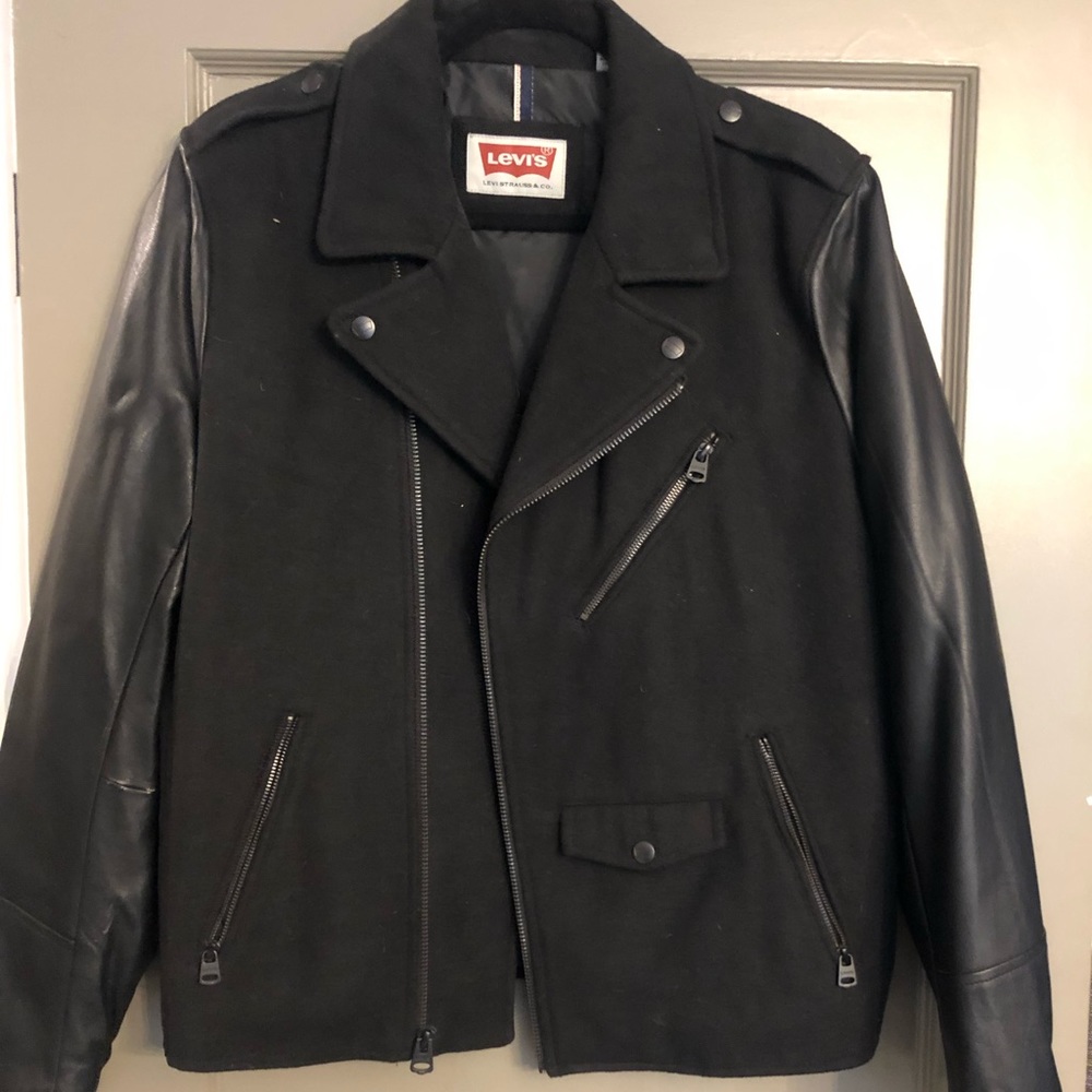 Levi’s Wool and Faux Leather Biker Jacket